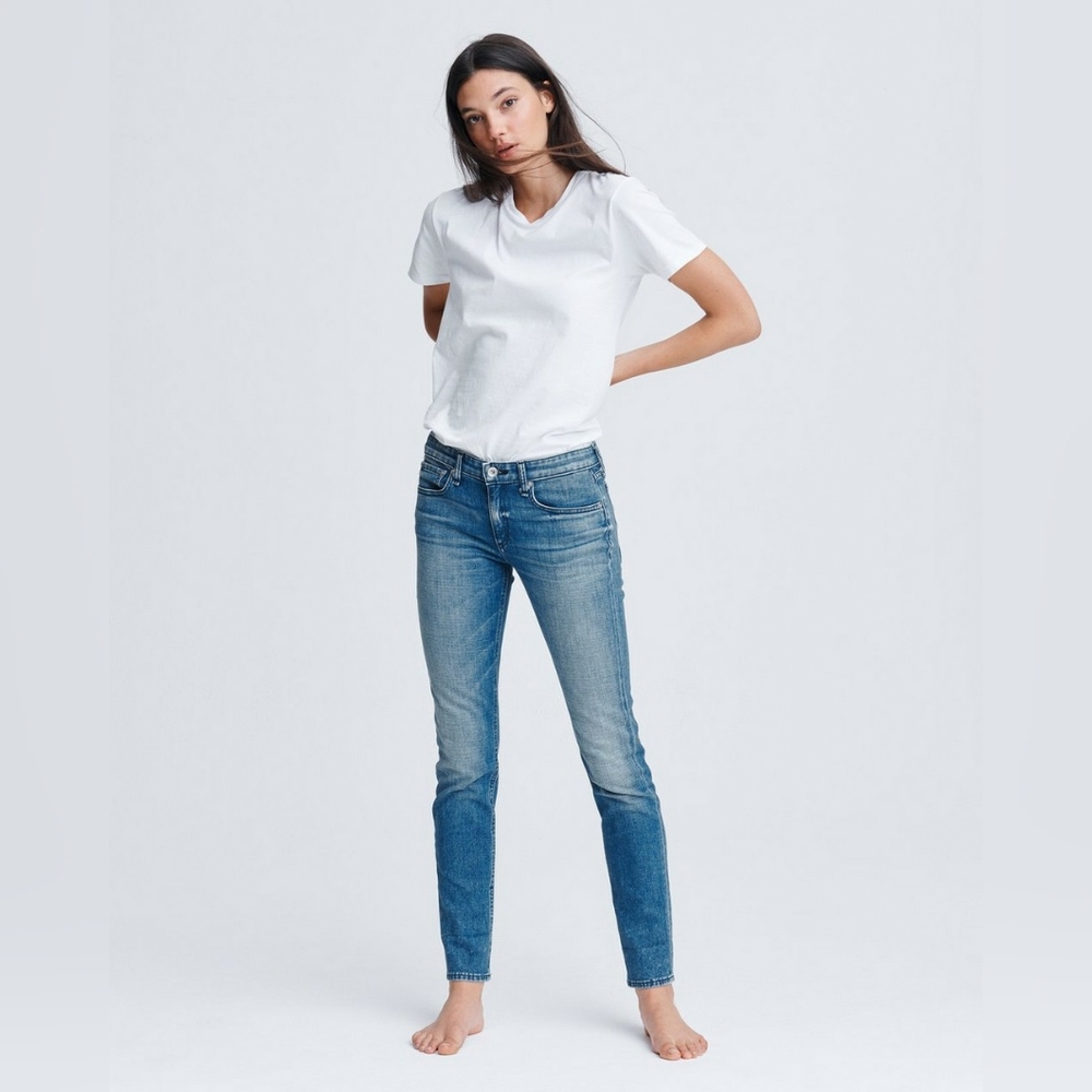 Rag & Bone The Dre Low-Rise Slim Boyfriend Jeans Size 24